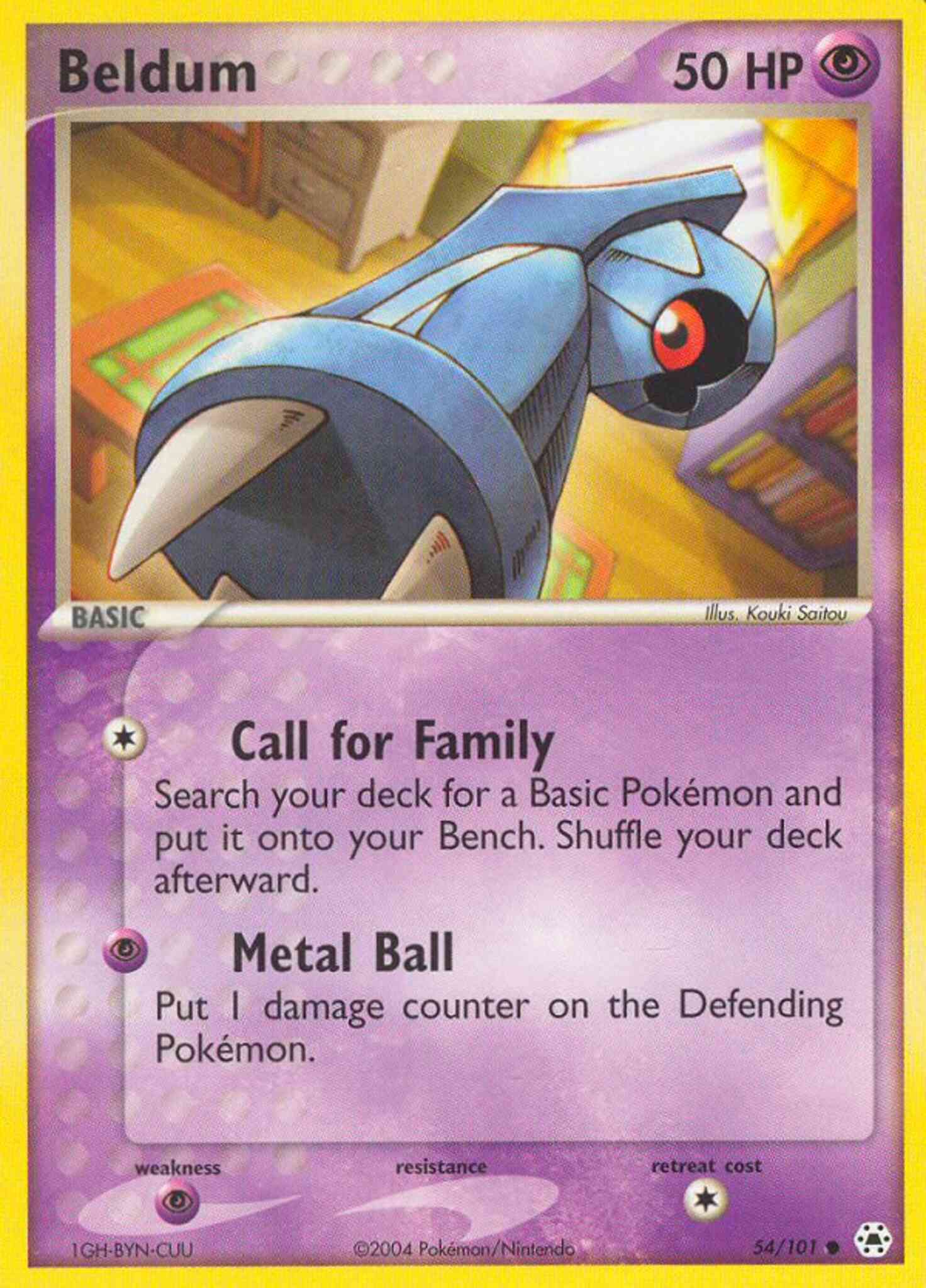Common ex5-54 non-holo – Pokémon Beldum - 54/101 - Common [ex5-54] [Non-Holo]