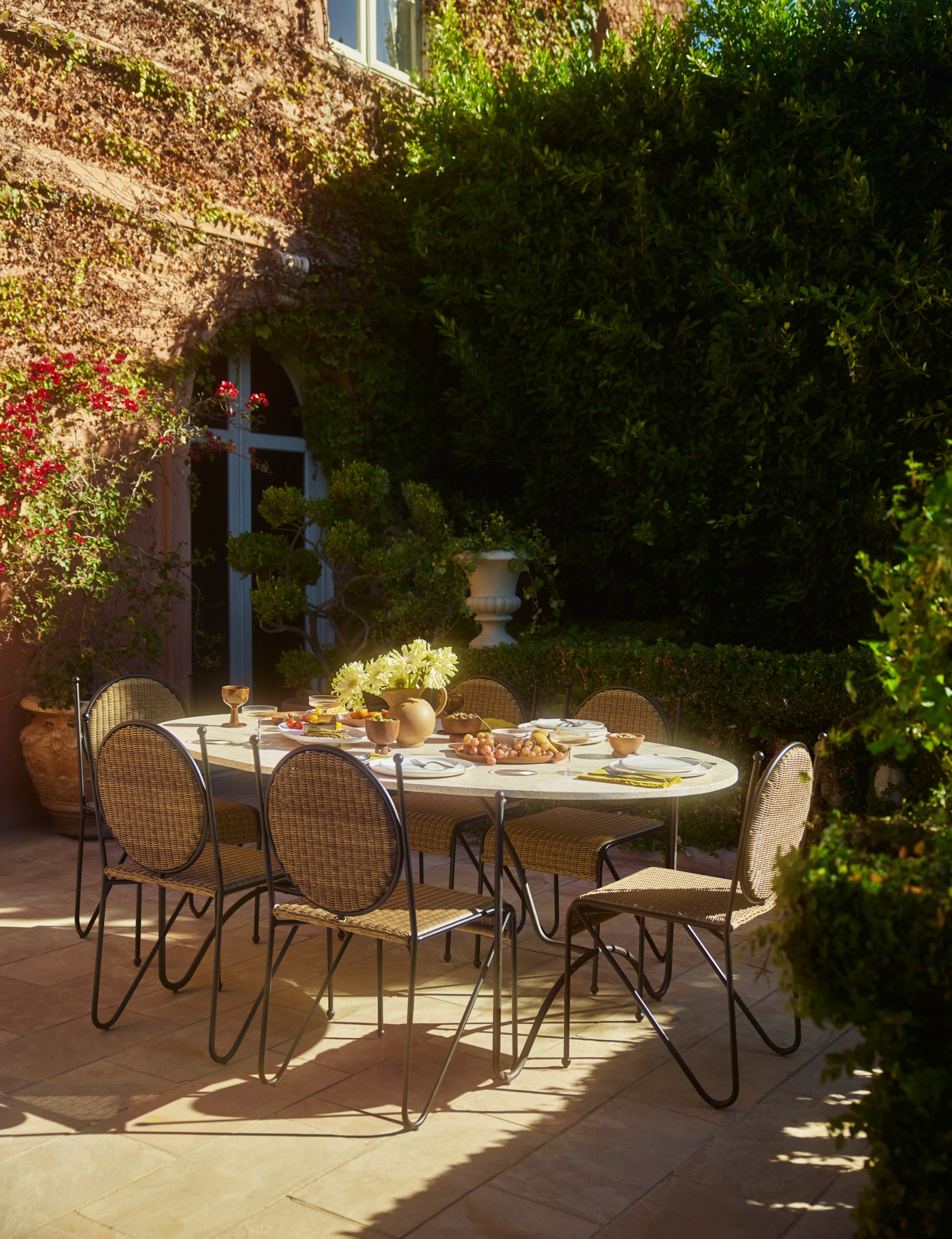 Lulu and Georgia Peggy Outdoor Oval Dining Table by Sarah Sherman Samuel - view 2