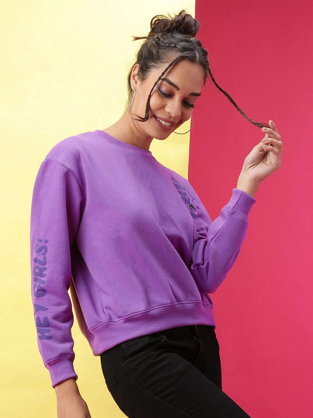 Freehand By The Indian Garage Co Women's Back Printed Regular Fit Sweatshirt - view 5