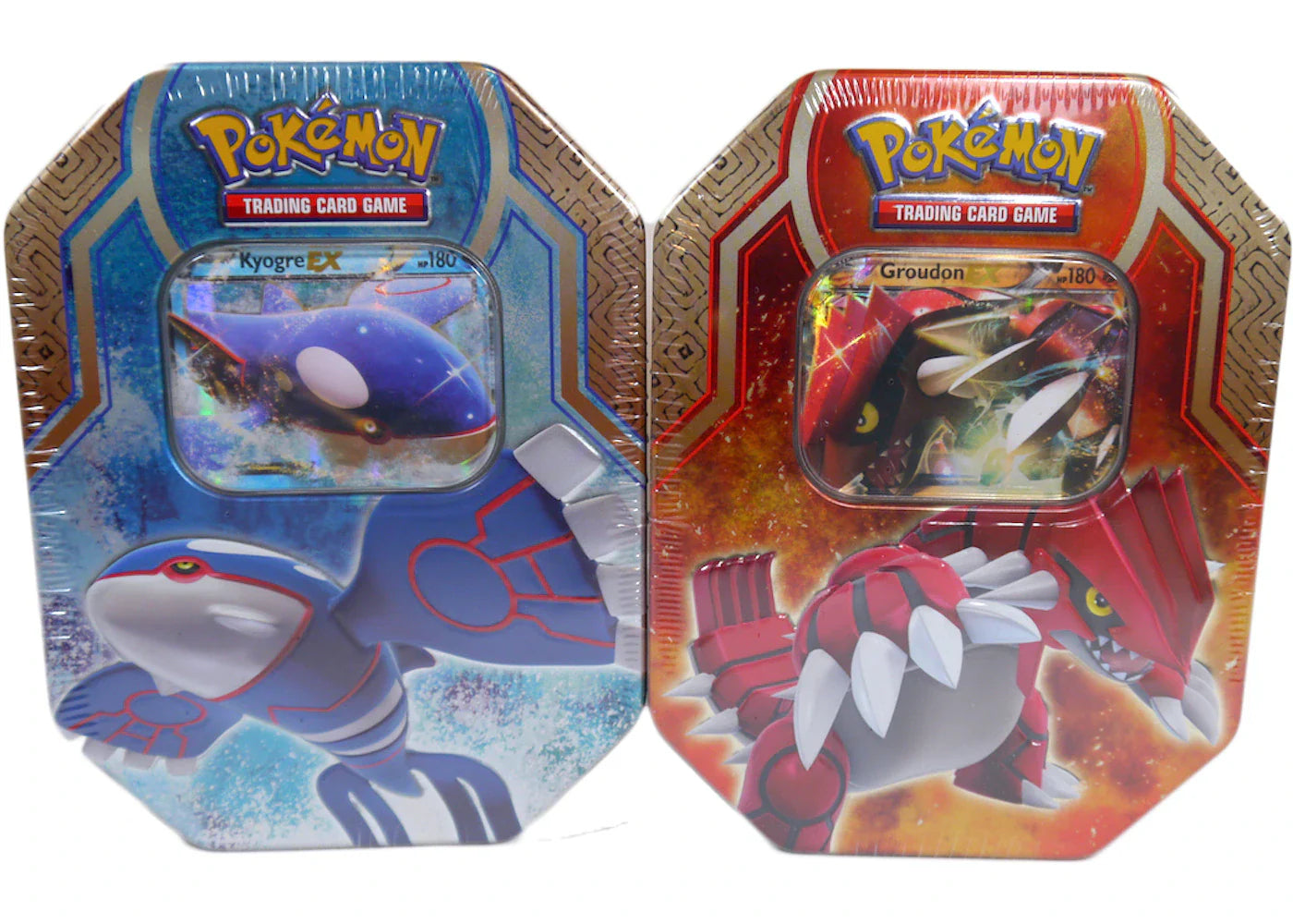 Pokémon 2015 Pokemon TCG Legends of Hoenn Tin Kyogre EX/Groudon EX Lot