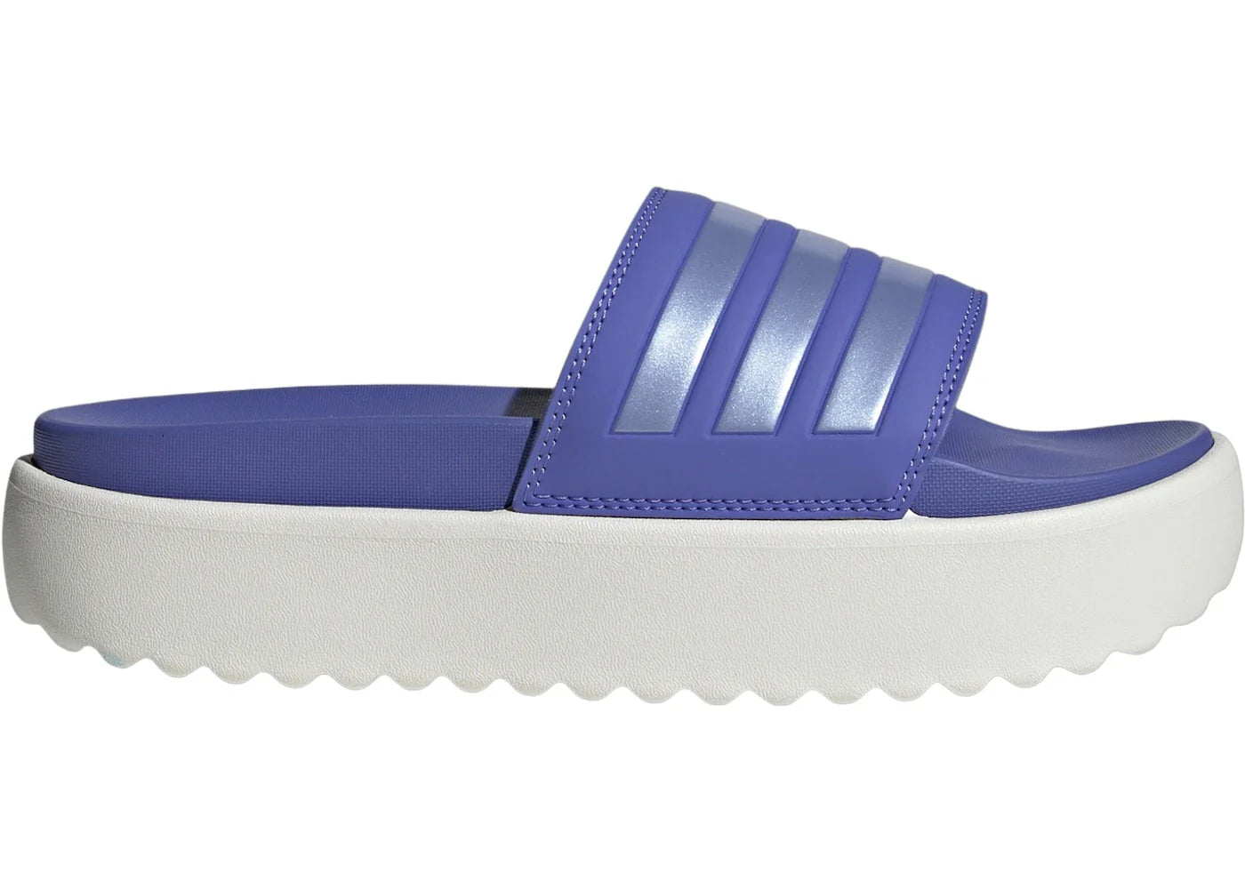 Yeezy adidas Adilette Platform Slides Semi Cobalt Blue Blue Spark Met. Core White (Women's)