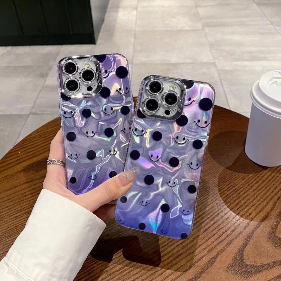 Peeperly Prismatic Smiley Polka Dot Case – No Color