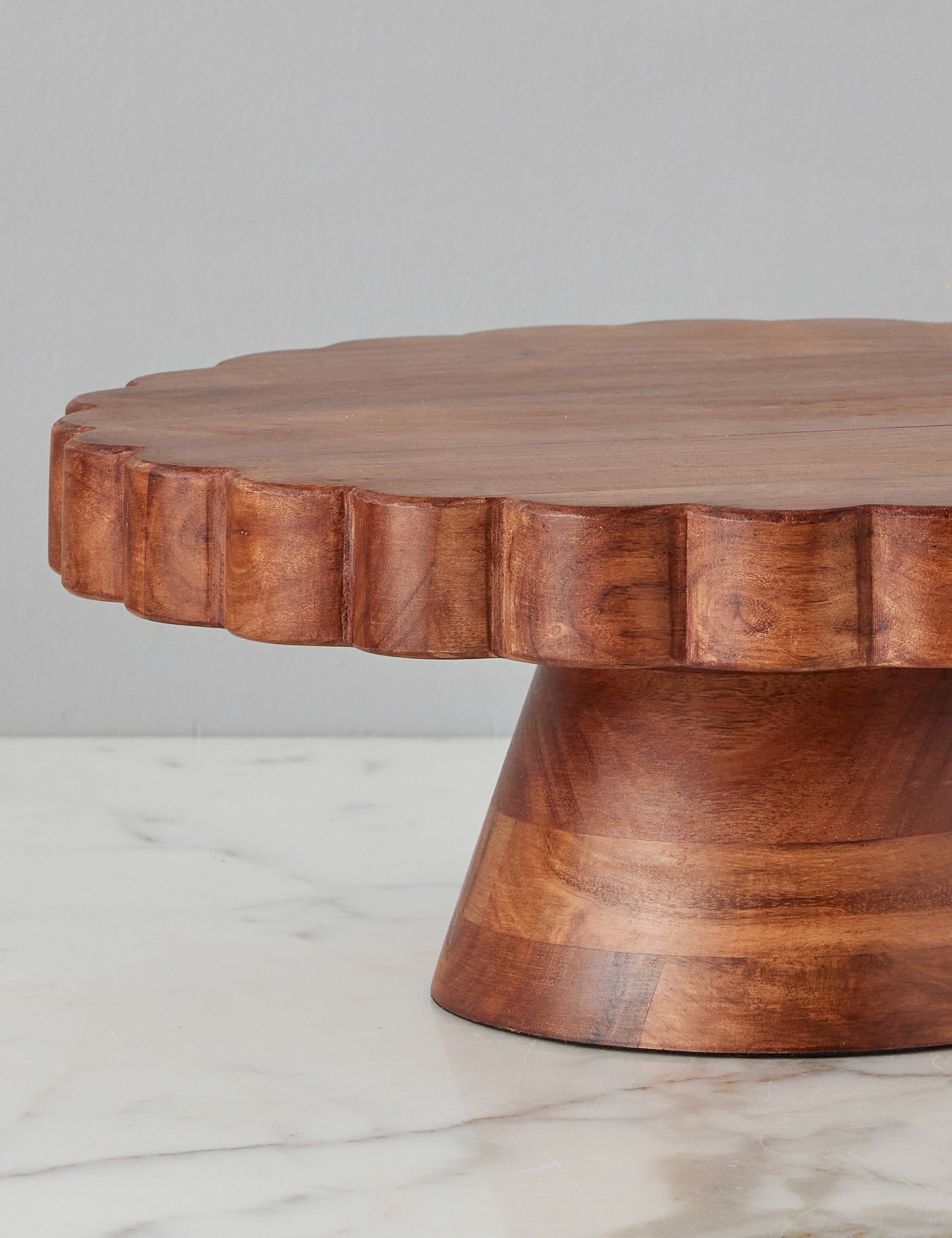 Lulu and Georgia Natural Scalloped Cake Stand by etúHOME - view 2