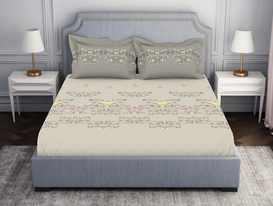 Spaces India Youthopia Floral 100% Cotton Double Bedsheet - Essentials by Spaces