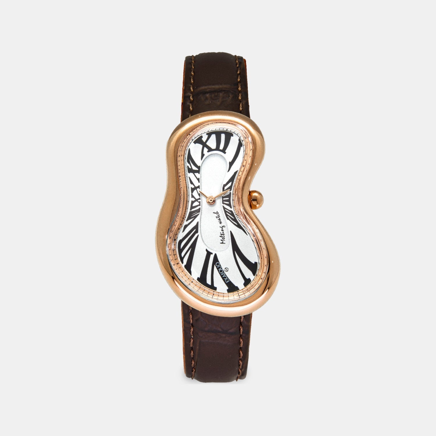 Exaequo Classic Unisex Quartz White Dial Analog Leather Watch EX0003.0002