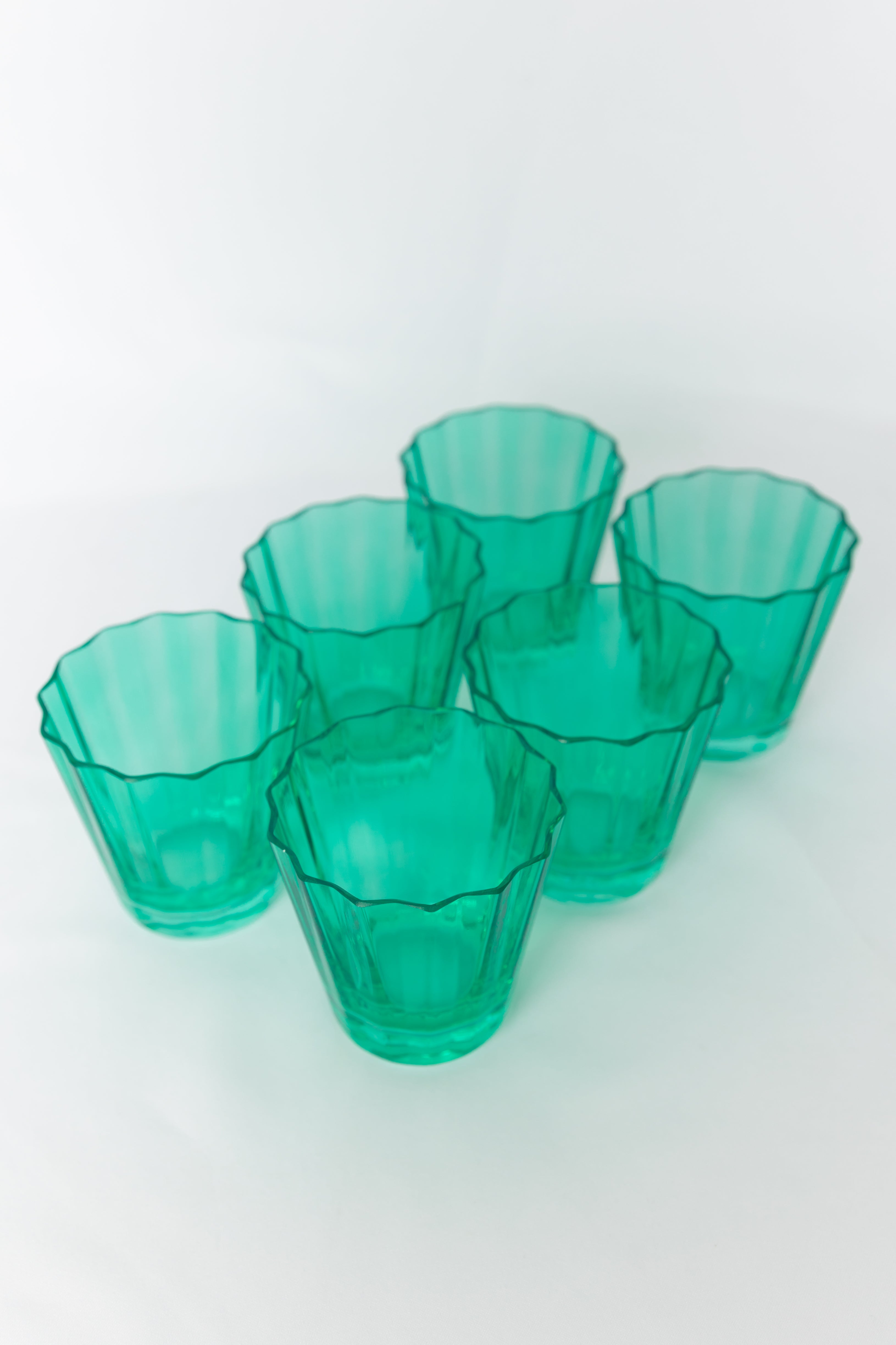 Estelle Colored Glass Estelle Colored Sunday Low Balls - Set of 6 {Kelly Green} - view 2