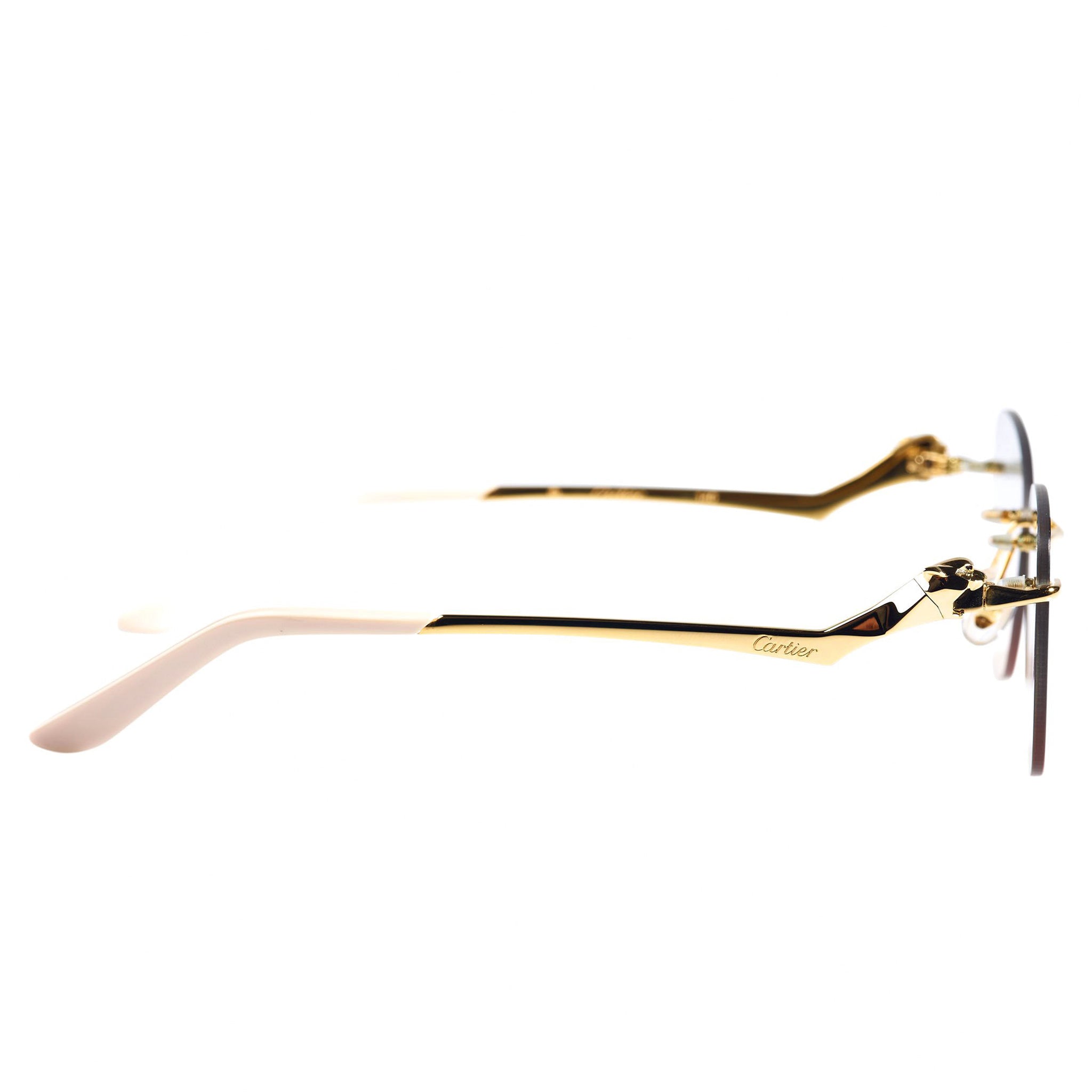 Cartier Eyewear Custom CT0120O-002 Panthere De Cartier Rimless Sunglasses - view 2