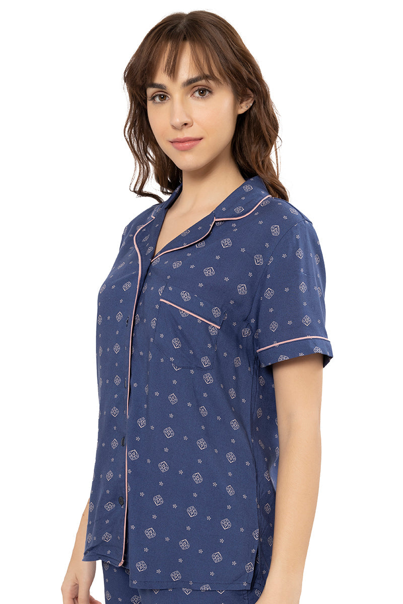 Amante Sleep Shorts Set - Ethnic Print - view 4
