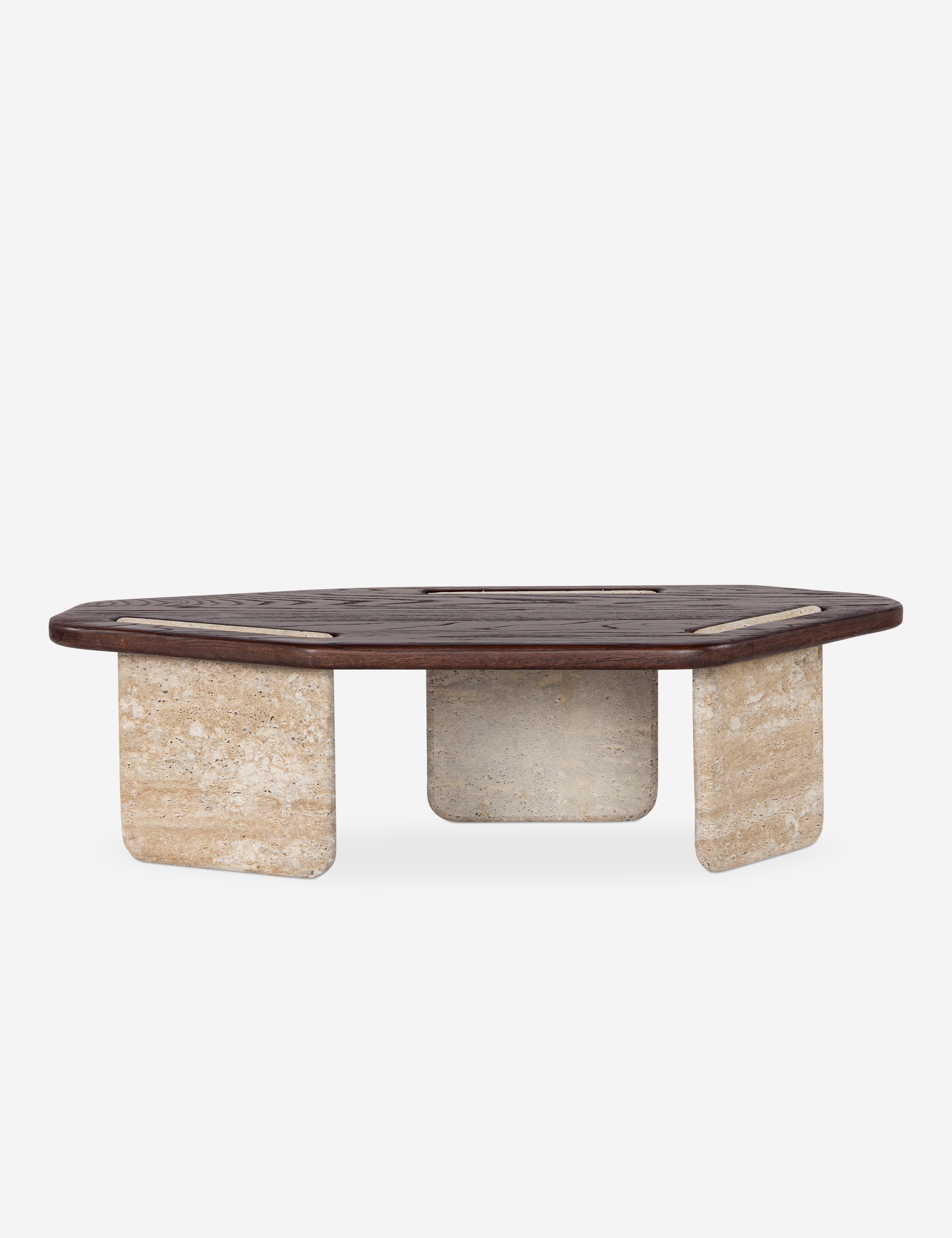 Lulu and Georgia Lanier Coffee Table – Brown and Travertine