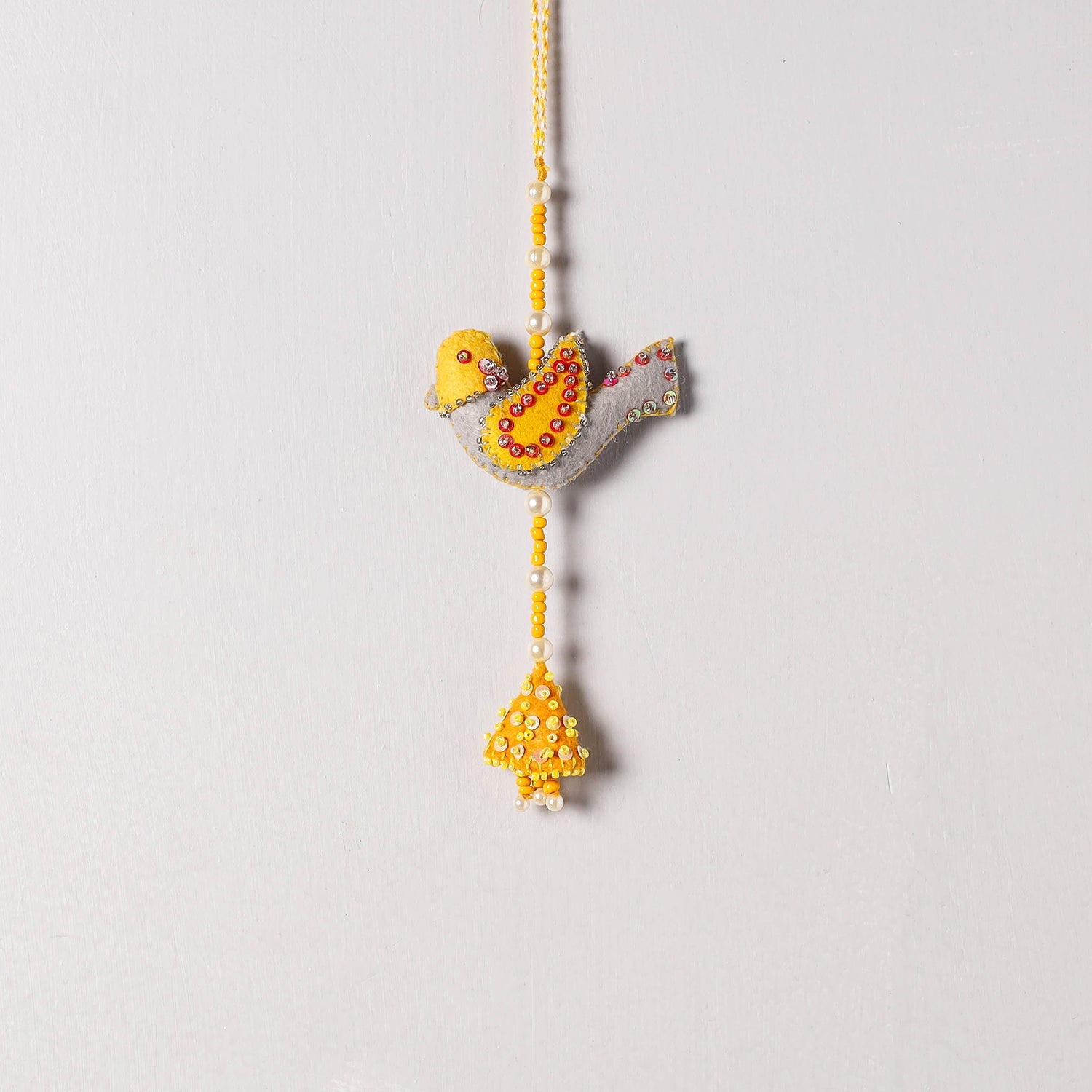 Felt beadwork wall – WITH LOVE BY KANIKA Bird - Handmade Felt & Beadwork Wall Hanging