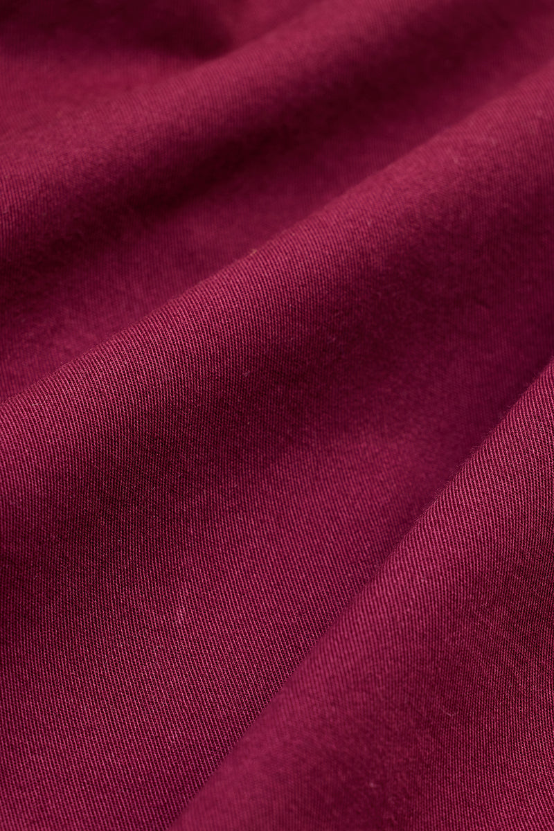 SNITCH Maroon Solid Double Pocket Overshirt - view 9