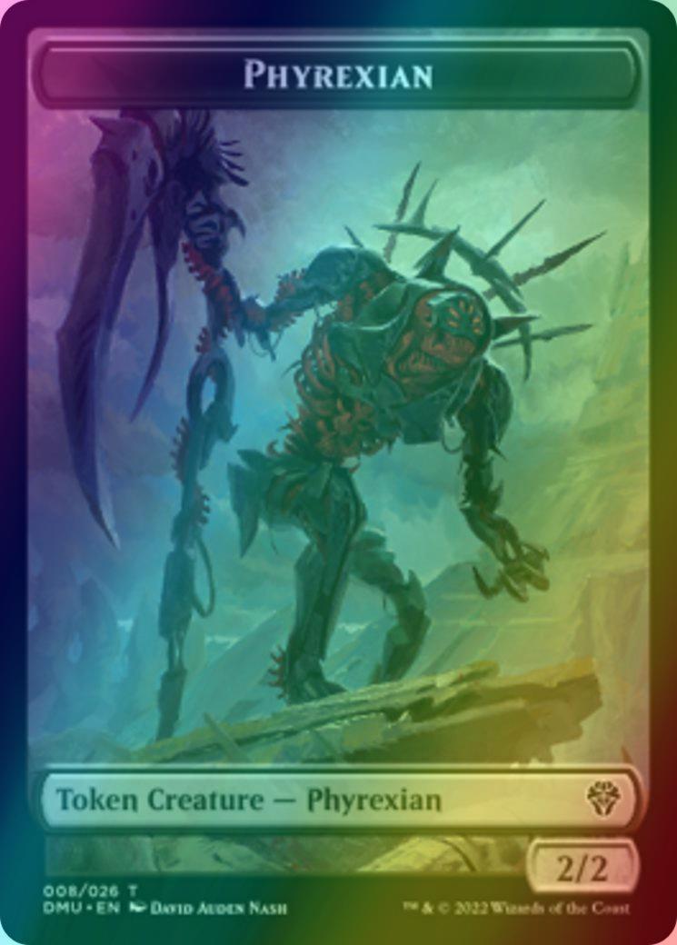 Magic Bird Token (06) // Phyrexian Token (08) [DMU/DMU Set Symbol] [Dominaria United: Tokens] [Foil] - view 2