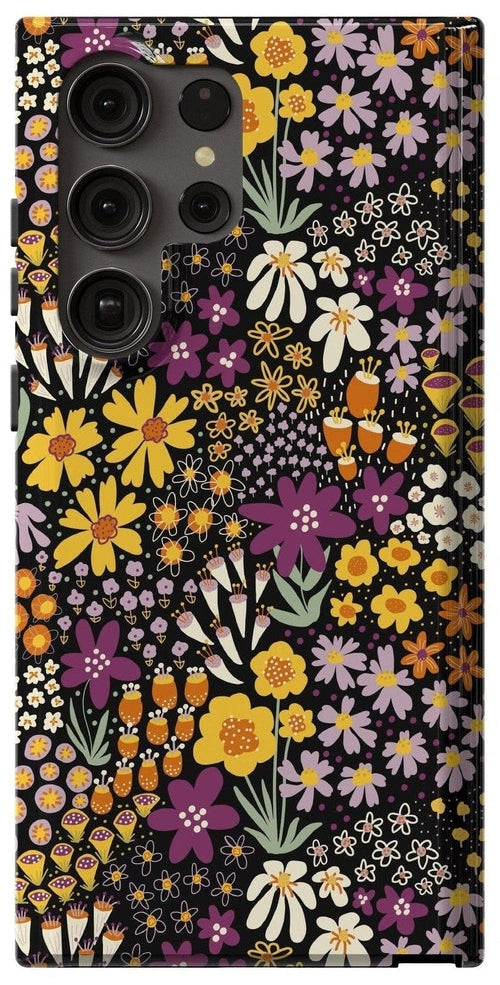 Casetry Falling for You | Plum Floral Samsung Case