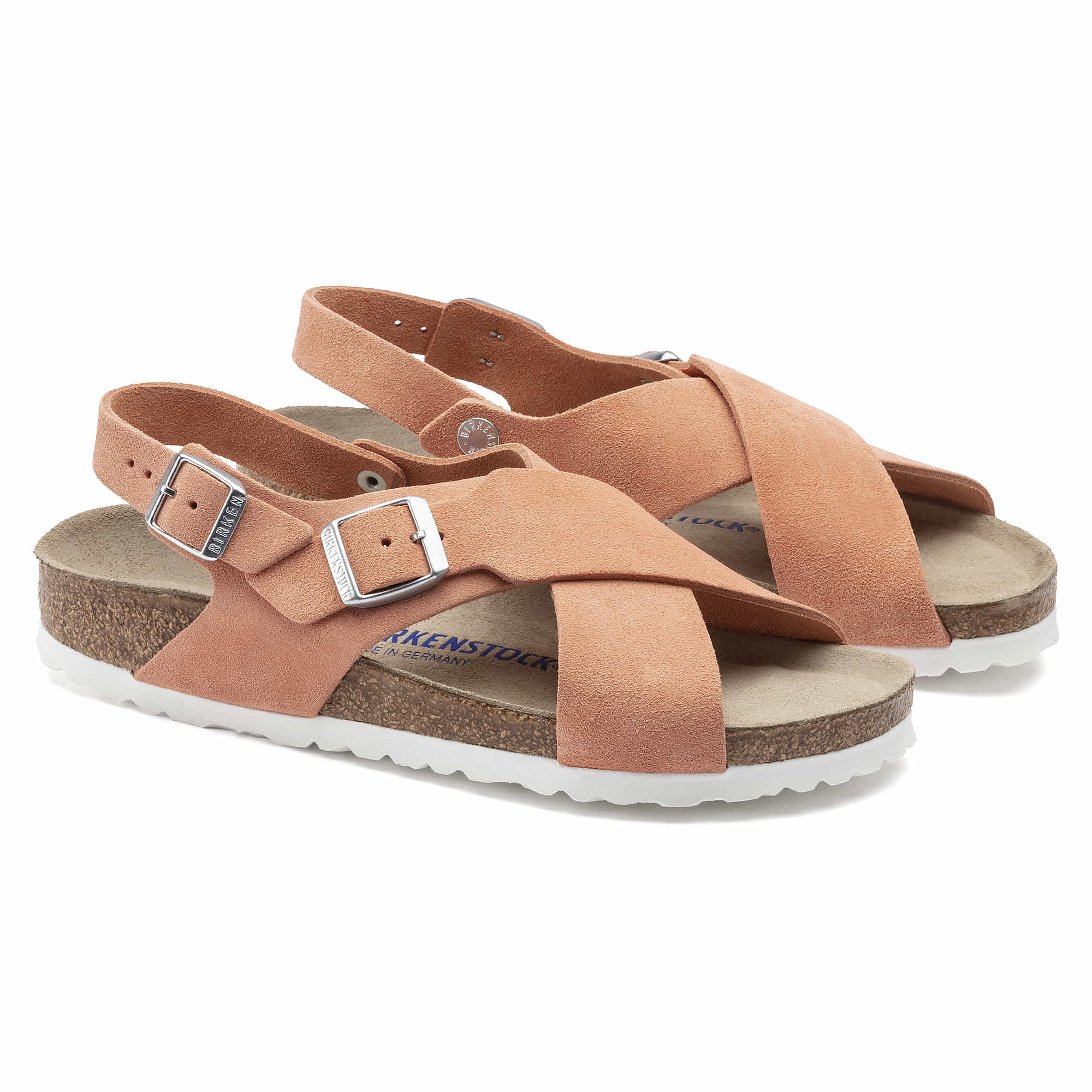 Birkenstock Tulum Soft Footbed Suede Leather – Pink Pink/Coral Peach - view 2