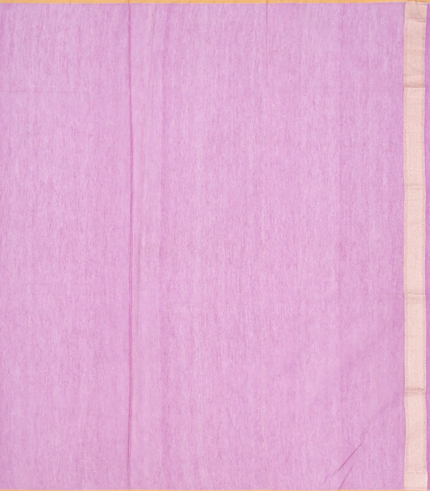 RmKV Purple Handloom Banarasi Cotton Saree With Floral Motifs-Purple - view 4
