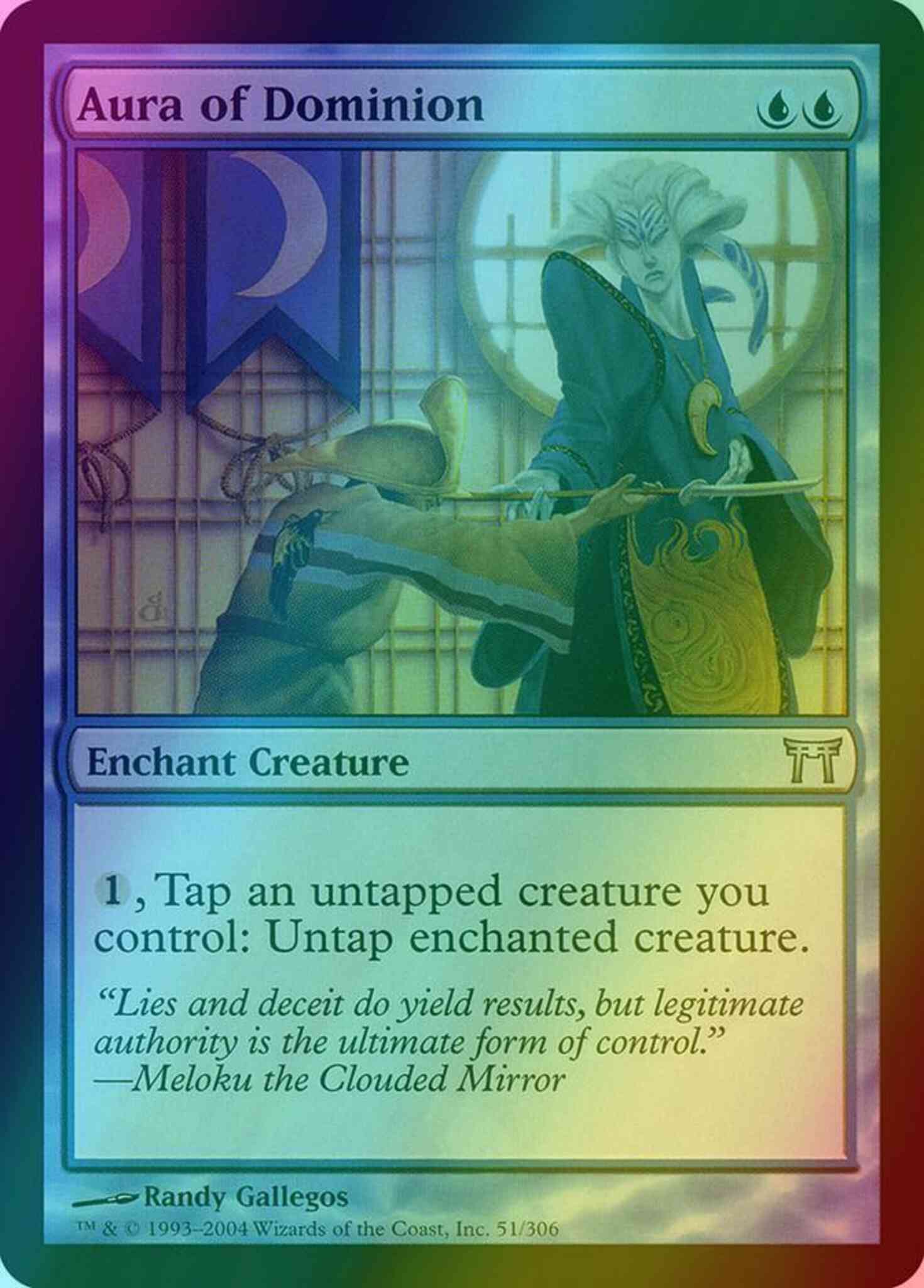 Magic Aura of Dominion [51] [Champions of Kamigawa] [Foil]