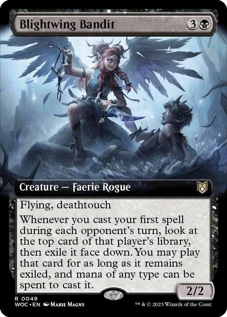Blightwing bandit 49 – Magic Blightwing Bandit [49] [Extended Art] [Wilds of Eldraine: Commander] [Non-Foil]