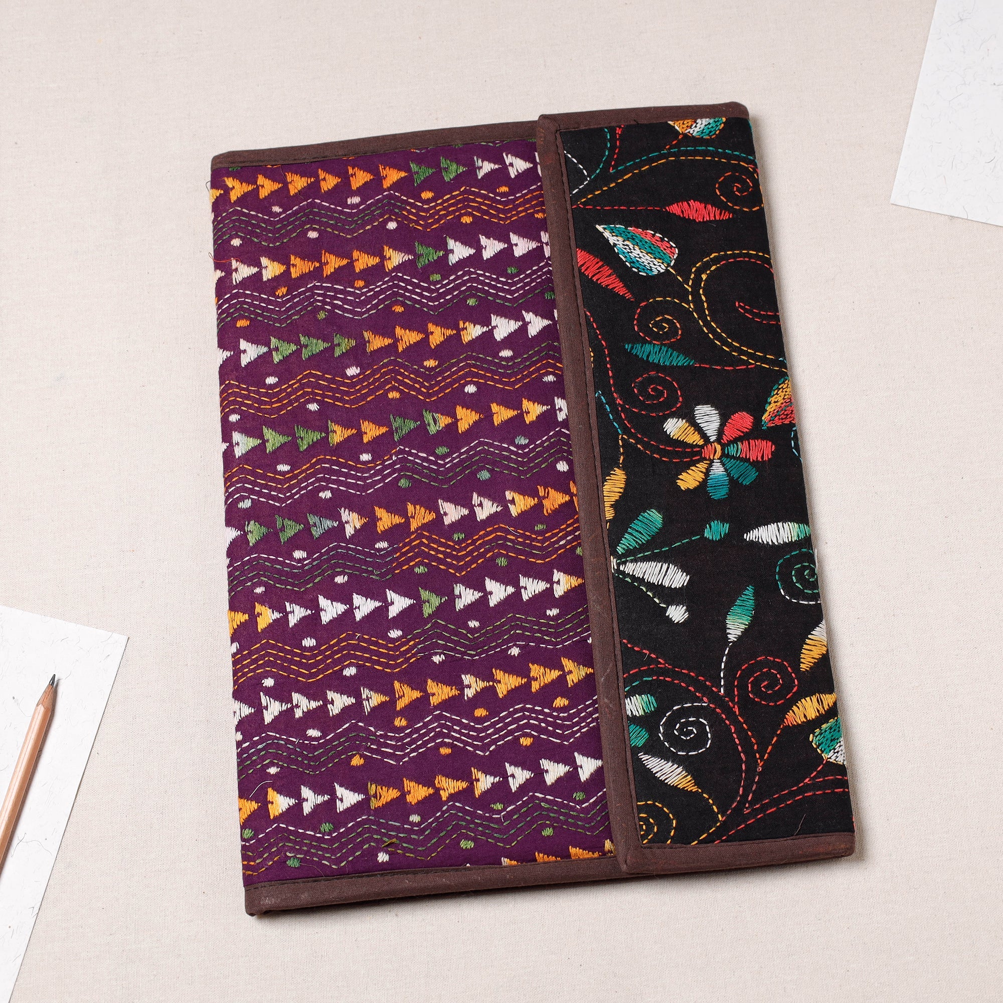 ASALKAAR Bengal Kantha Work Handcrafted File Folder