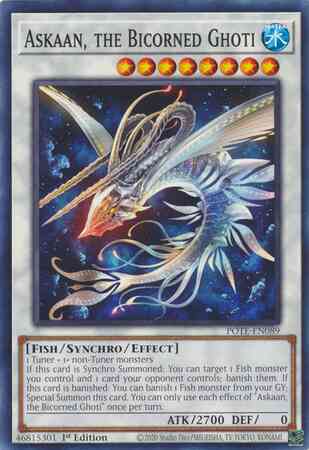 Askaan the bicorned – Yu-Gi-Oh! Askaan, the Bicorned Ghoti - POTE-EN089 - Common - Unlimited