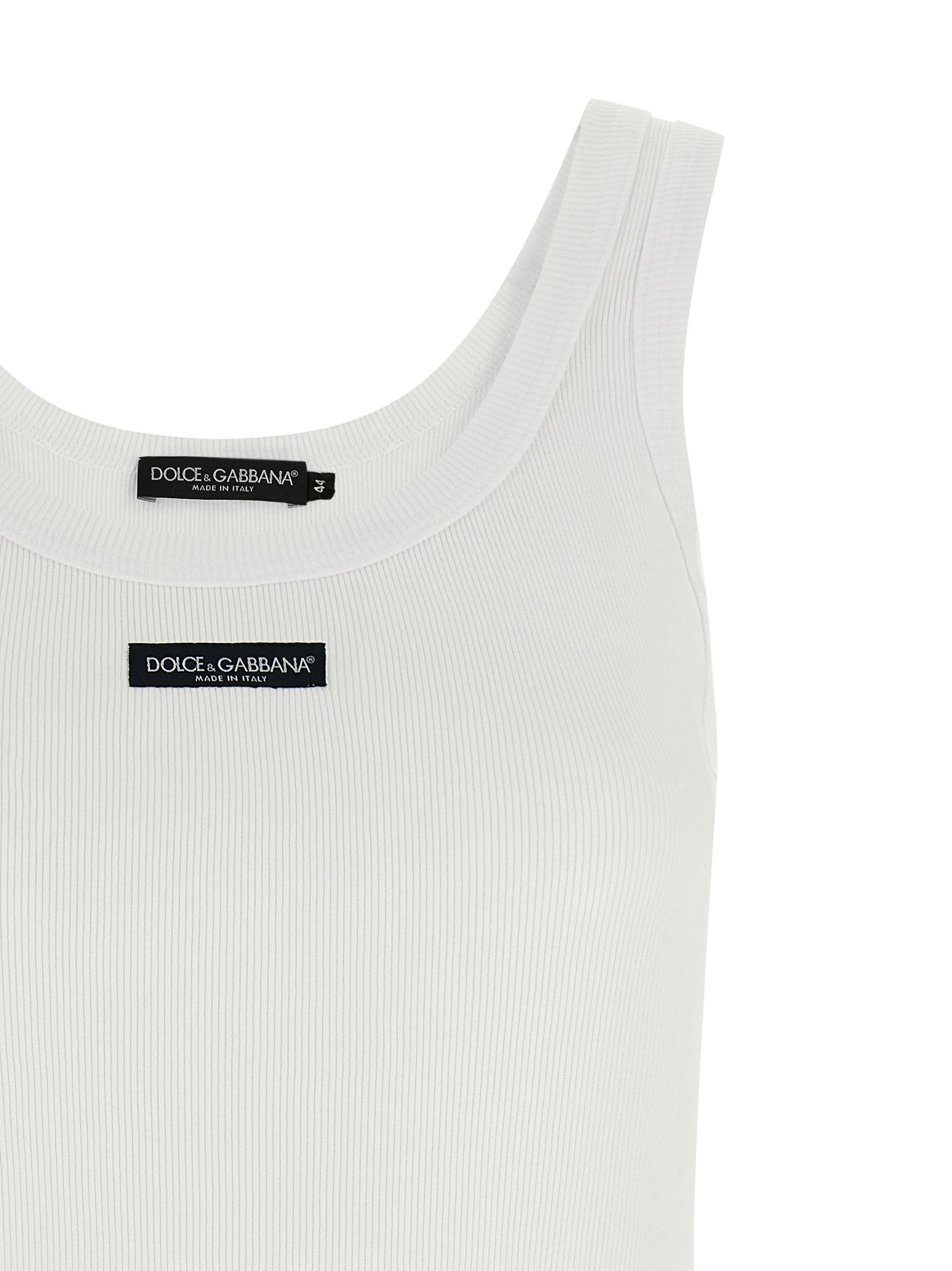 Dolce & Gabbana Logo Patch Tank Top – 100% cotton - view 3