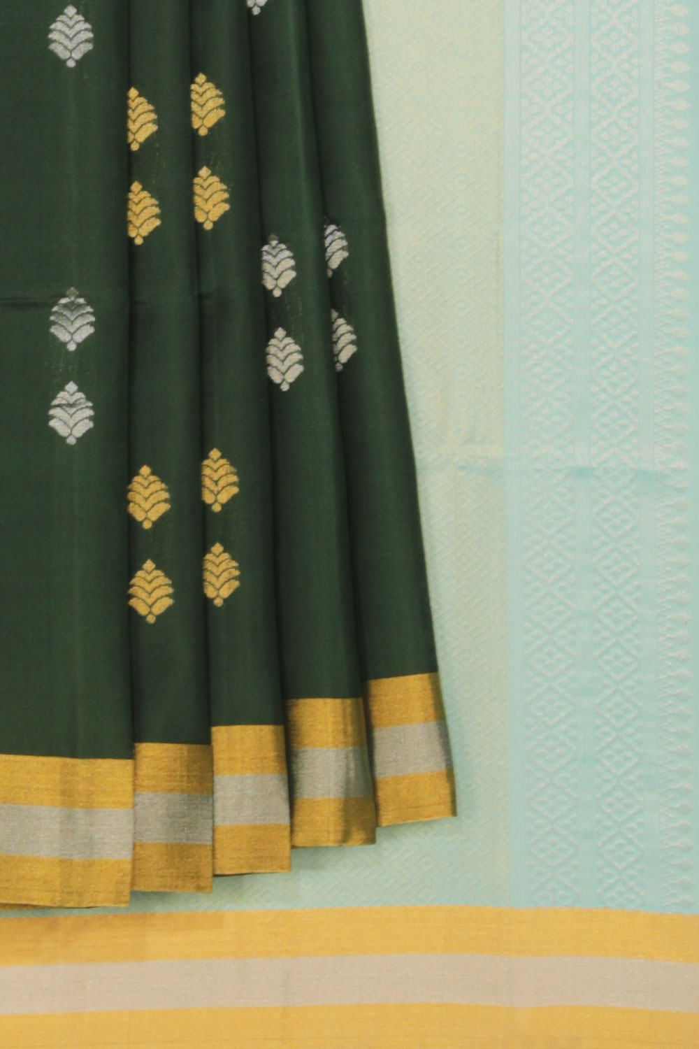 Kalanjali Gorgeous Bottle Green Saree – Women's