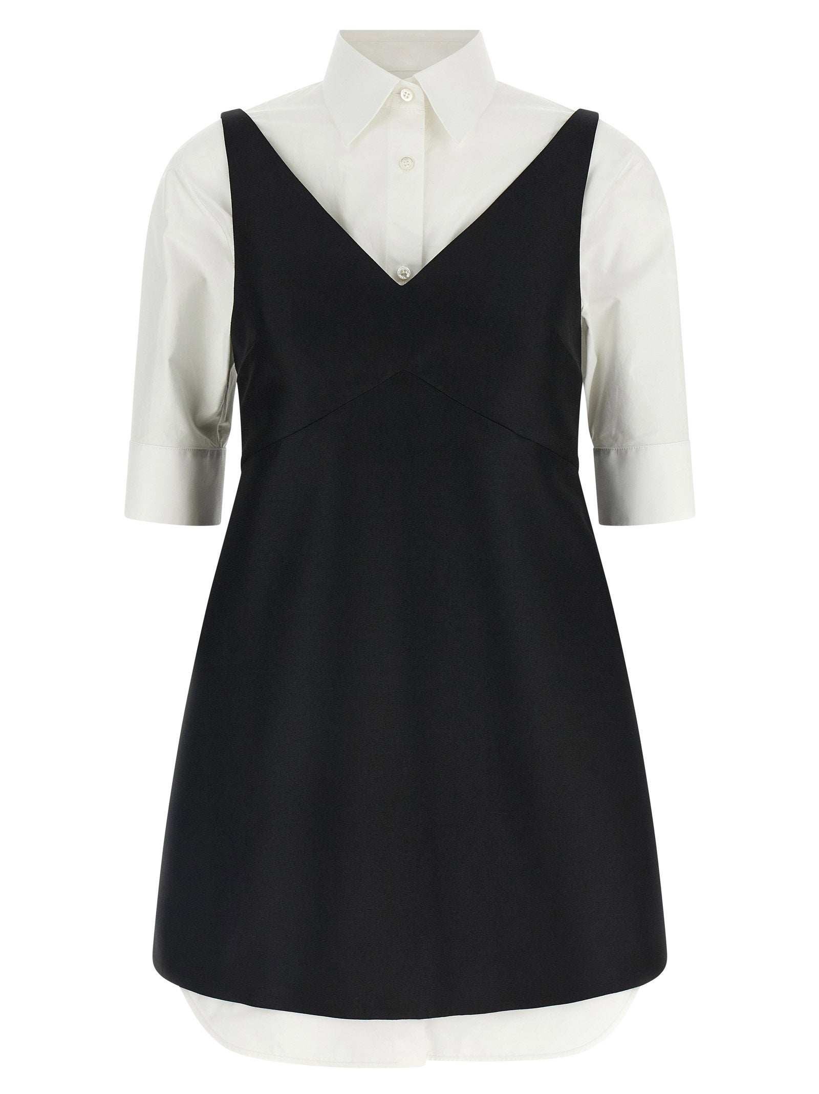 Balenciaga Chemisier Ibrido Dress – 80% wool, 20% silk