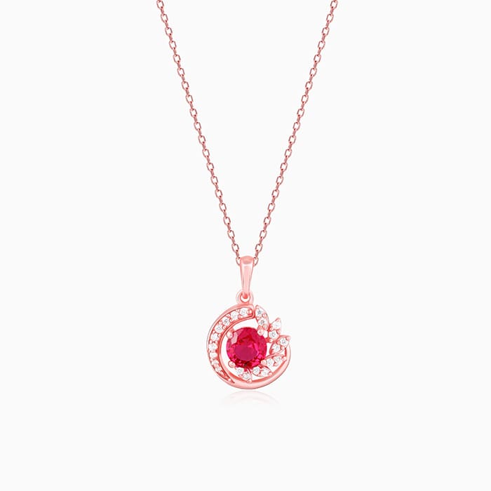 GIVA Jewellery Rose Gold Full of Love Pendant with Link Chain