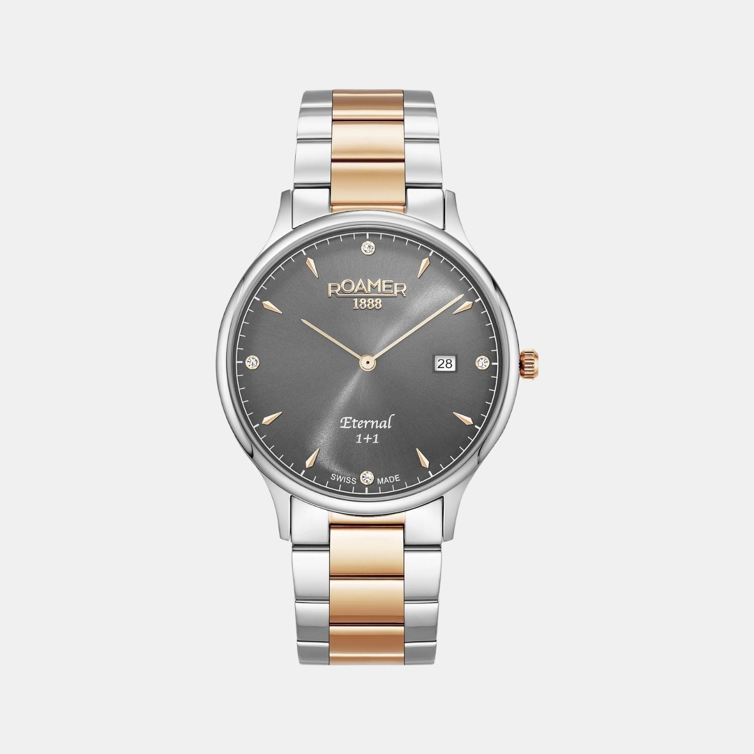 Roamer Eternal Men Quartz Grey Dial Analog Stainless Steel Watch 863833 49 55 50