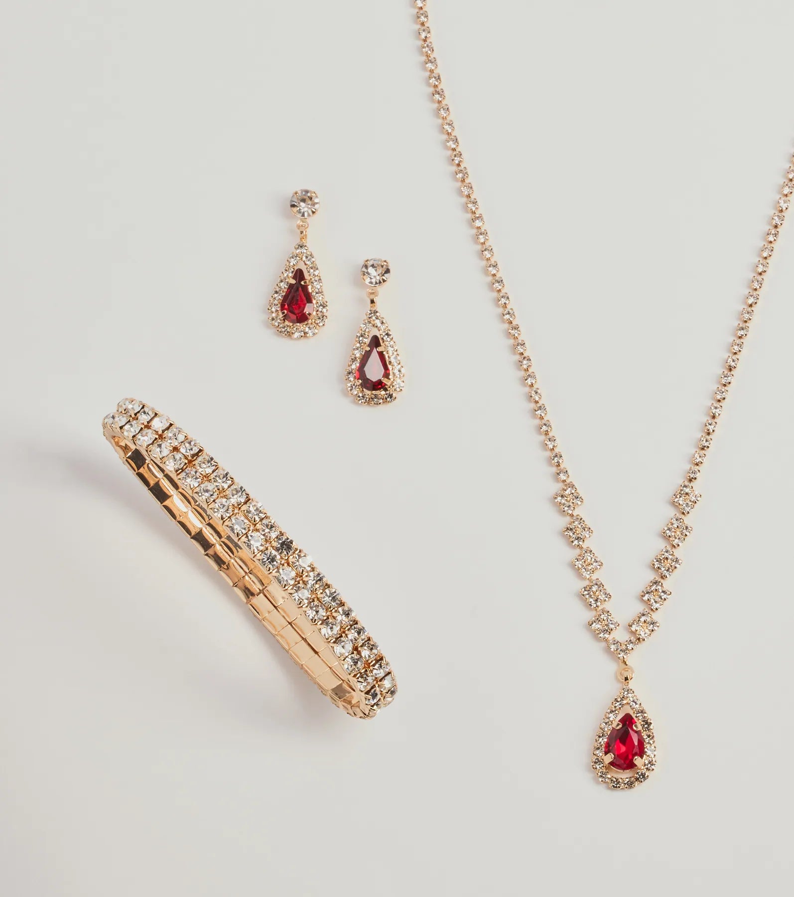 Windsor Regal Gemstone Necklace, Bracelet, And Earrings Set - view 2