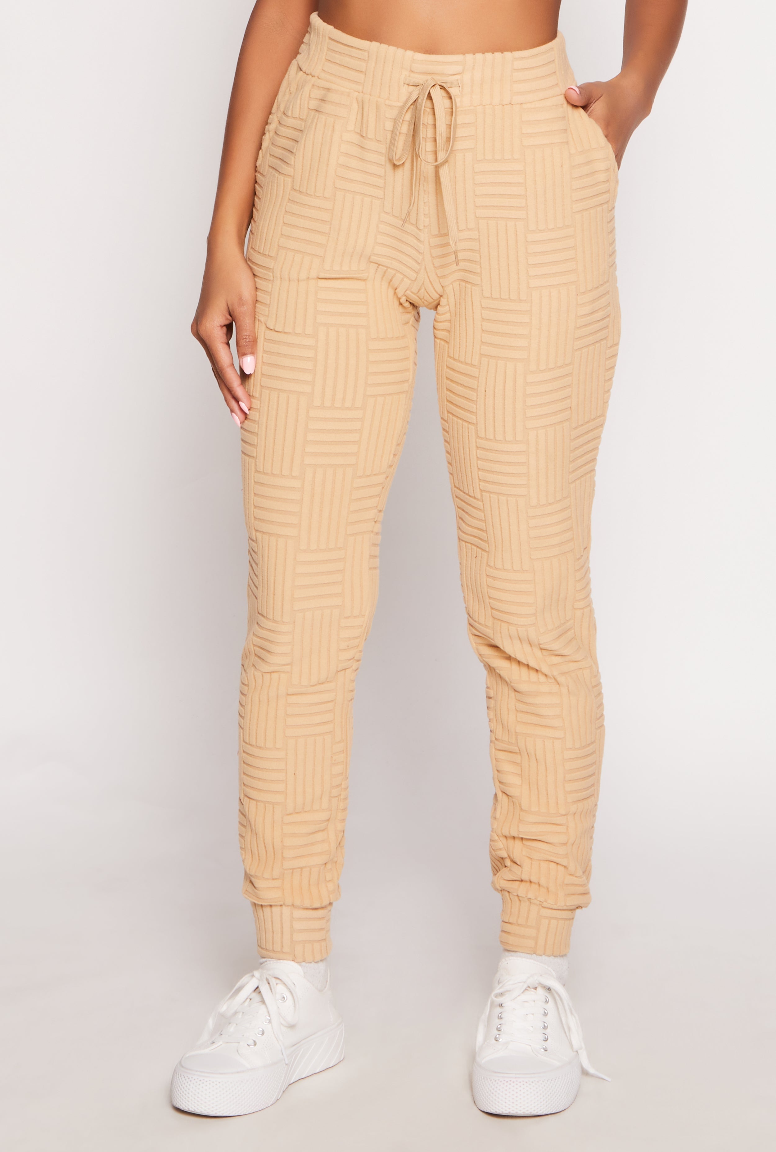 Rainbow Shops Geometric Embossed Joggers – Women's - view 2