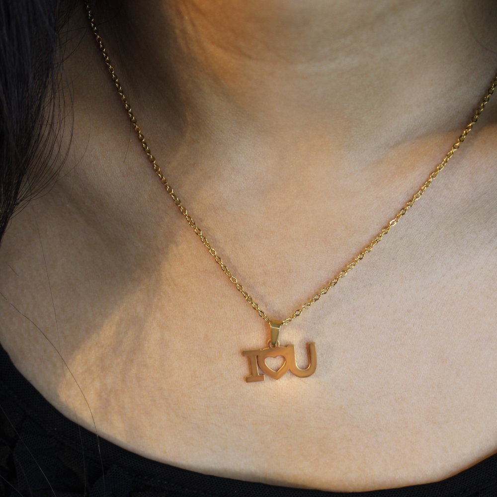 Branta I Love You Necklace and Earring Set For Women