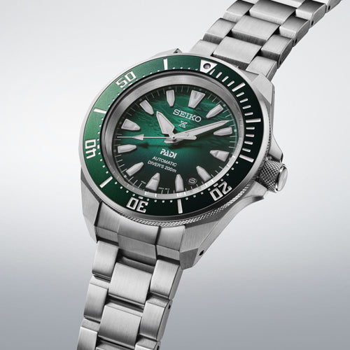 Seiko Prospex PADI 60th Anniversary 4R Compact Mechanical Diver’s Watch in Underwater Emerald Green Dial Men 41.7mm SRPL53K1 - view 2