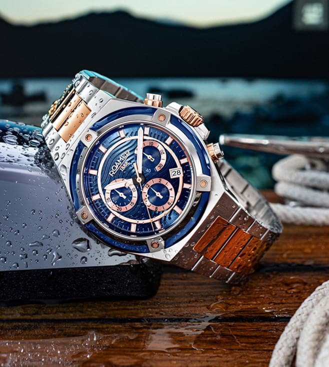 Roamer Tempo Master Chrono Blue Dial - view 2