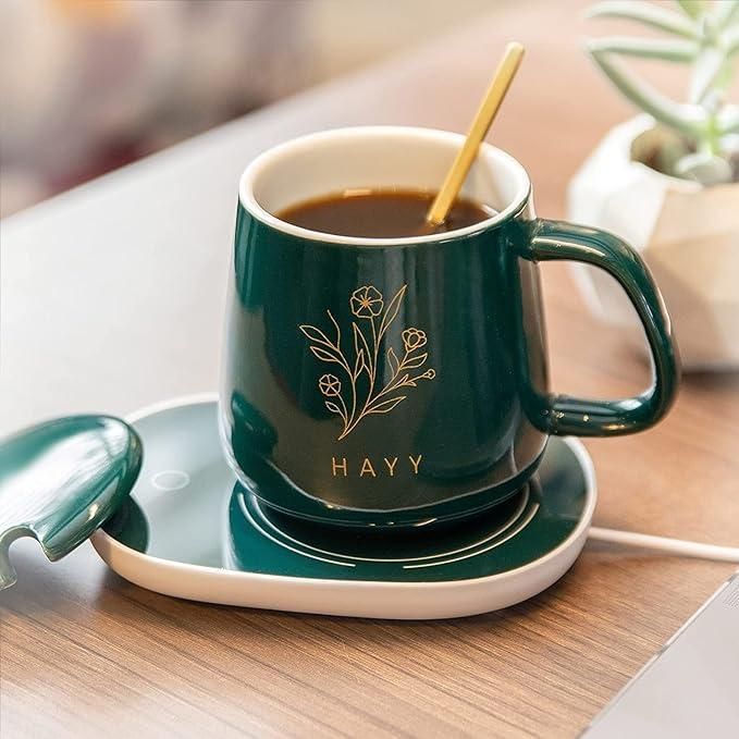 Roposo Clout Cup Warmer Tea Coffee Mug Heater Pad, For Home And Office