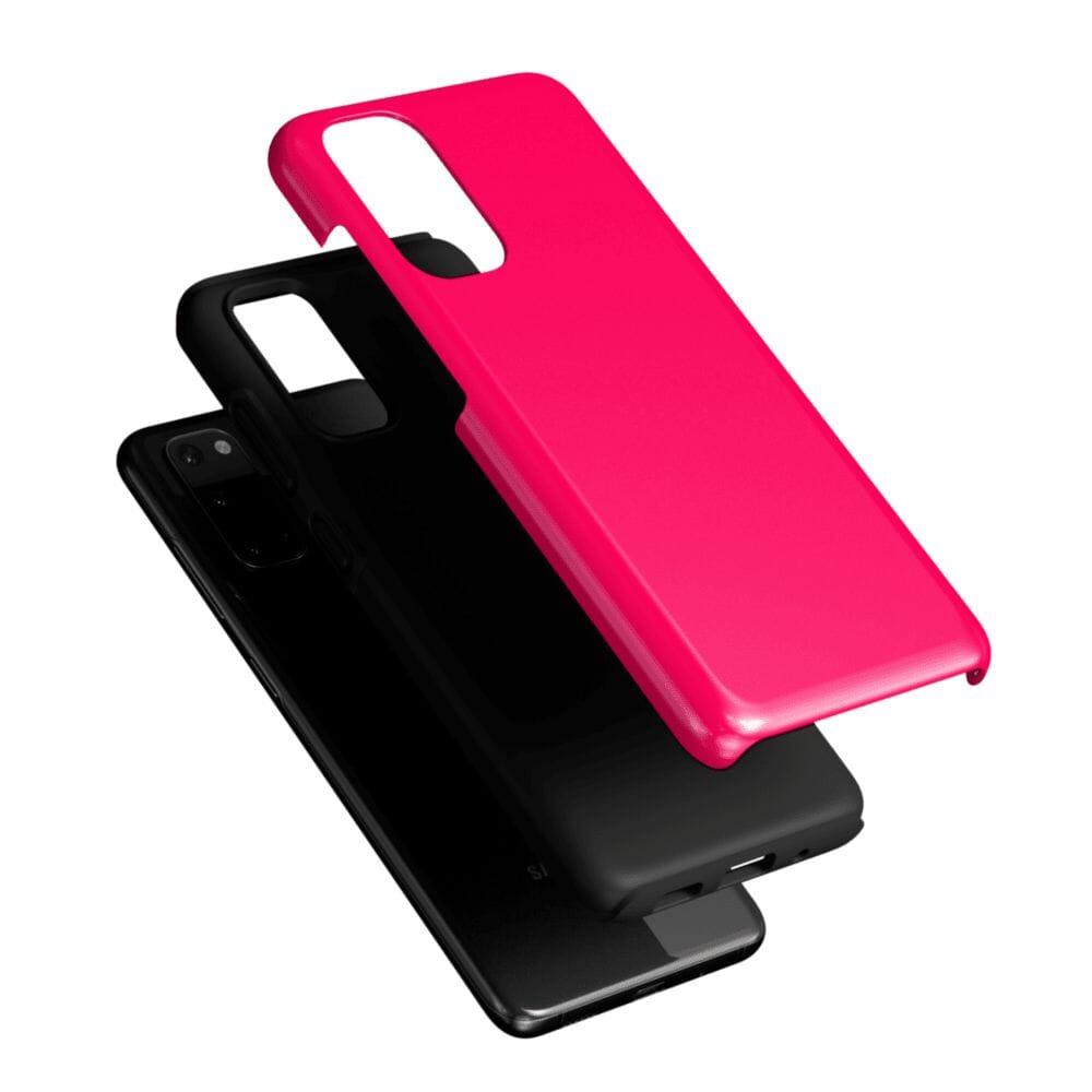 Casetry Think Pink | Solid Neon Pink Samsung Case - view 45