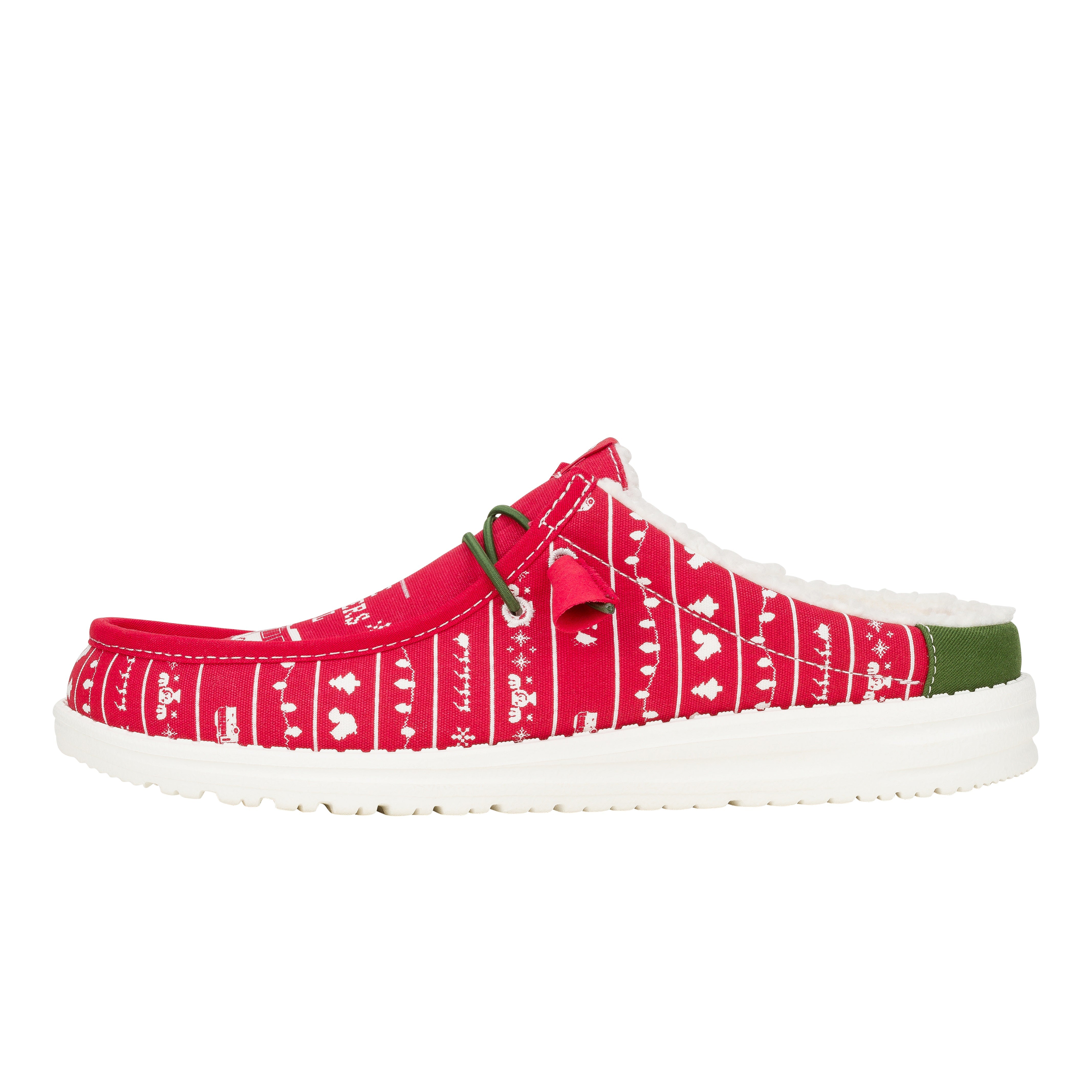 HEYDUDE shoes Wally Slip Christmas Vacation - Christmas Red/Green