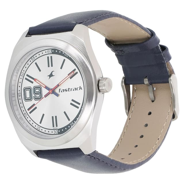 Fastrack Varsity Blue Leather – Silver