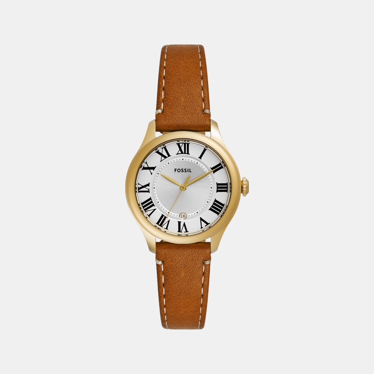 Fossil Gilmore Women Quartz Silver Dial Analog Leather Watch ES5397