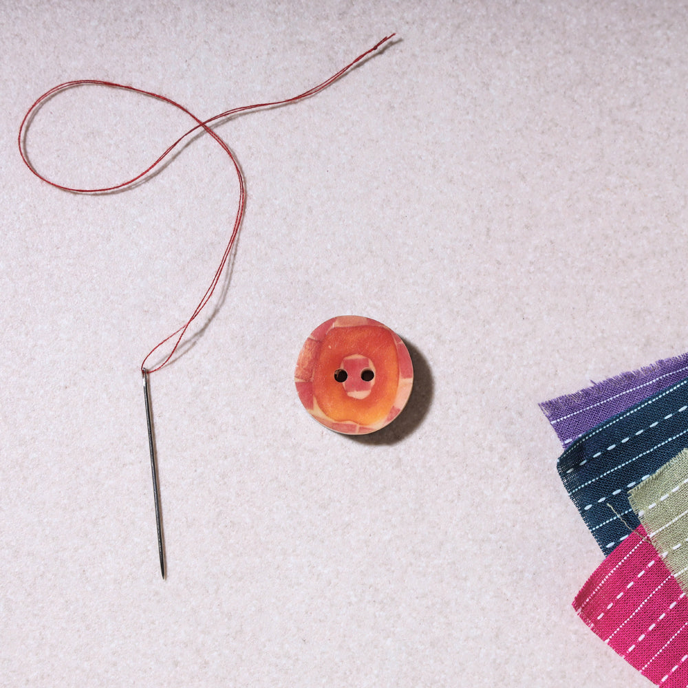BUTTON BAAZ 1.5cm Handmade Sambhal Clothing Button (single piece)