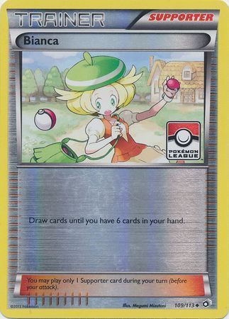 Pokémon Bianca - 109/113 - Promotional - Mirror Holo Pokemon league Froakie Season 2014 [Reverse Holo]