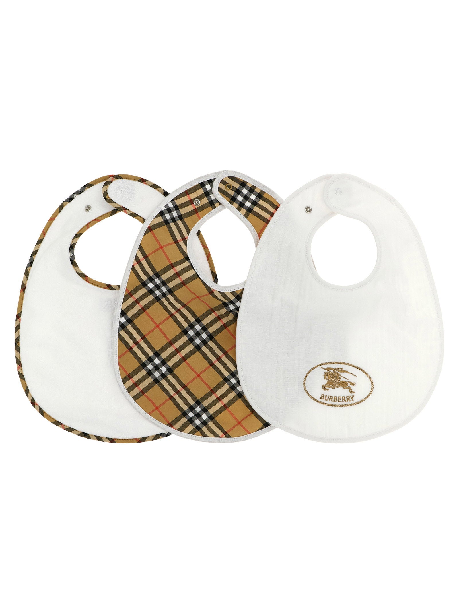 Burberry Set Of 3 Whitney Bibs – 100% cotton