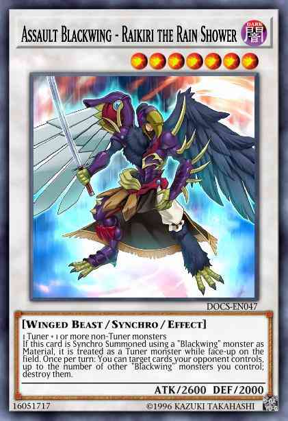Yu-Gi-Oh! Assault Blackwing - Raikiri the Rain Shower - DOCS-EN047 - Ultimate Rare - 1st Edition