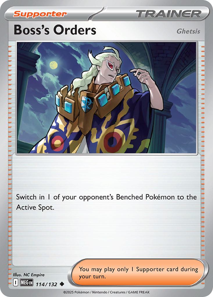 Uncommon me01-114 non-holo – Pokémon Boss's Orders - Ghetsis - 114/132 - Uncommon [me01-114] [Non-Holo]