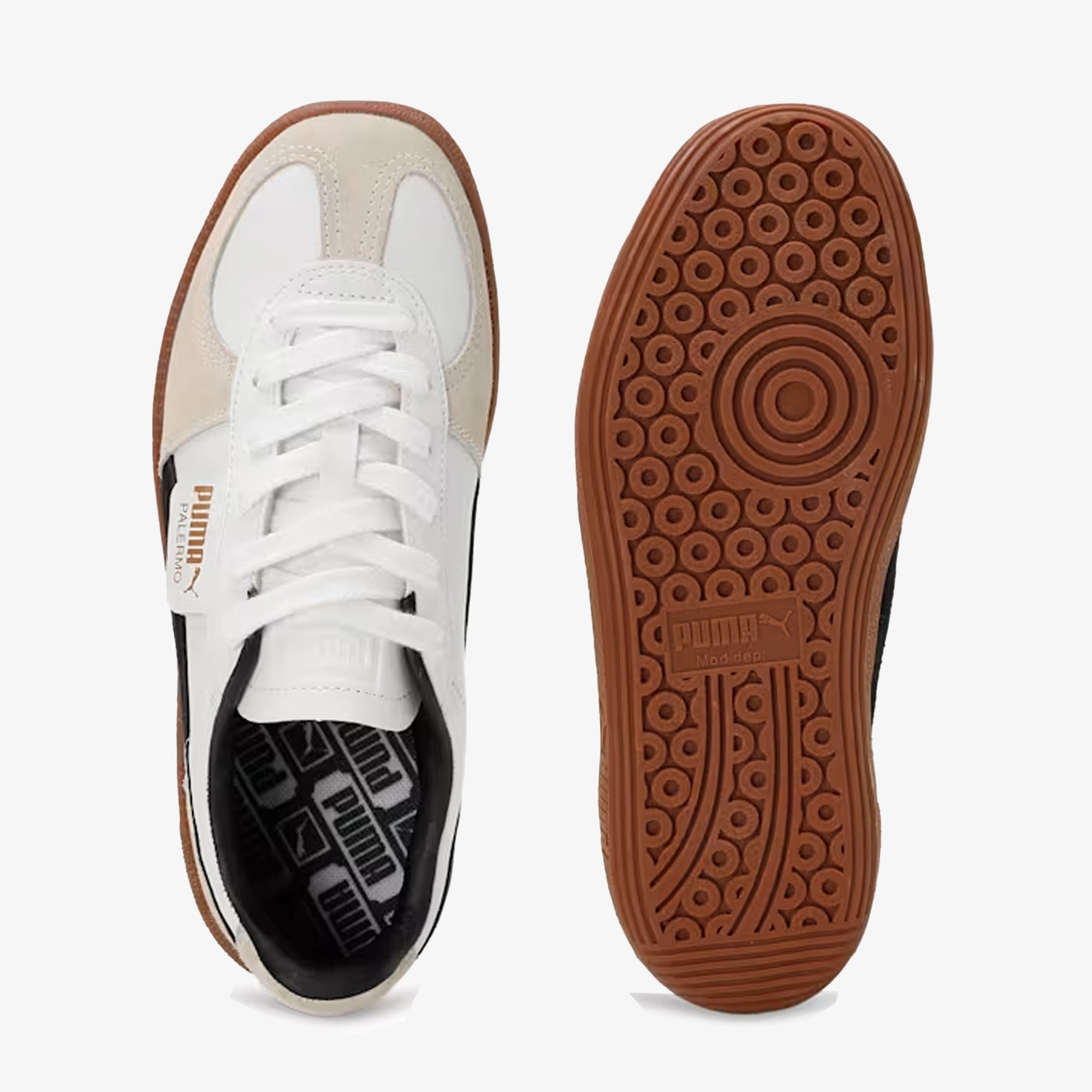 Puma | Palermo Lth { Puma White-vapor Gray-gum - view 2