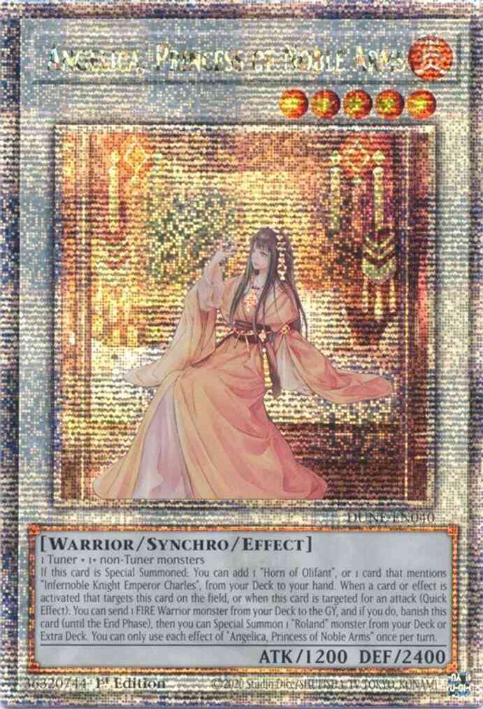 Yu-Gi-Oh! Angelica, Princess of Noble Arms - DUNE-EN040 - Quarter Century Secret Rare - 1st Edition