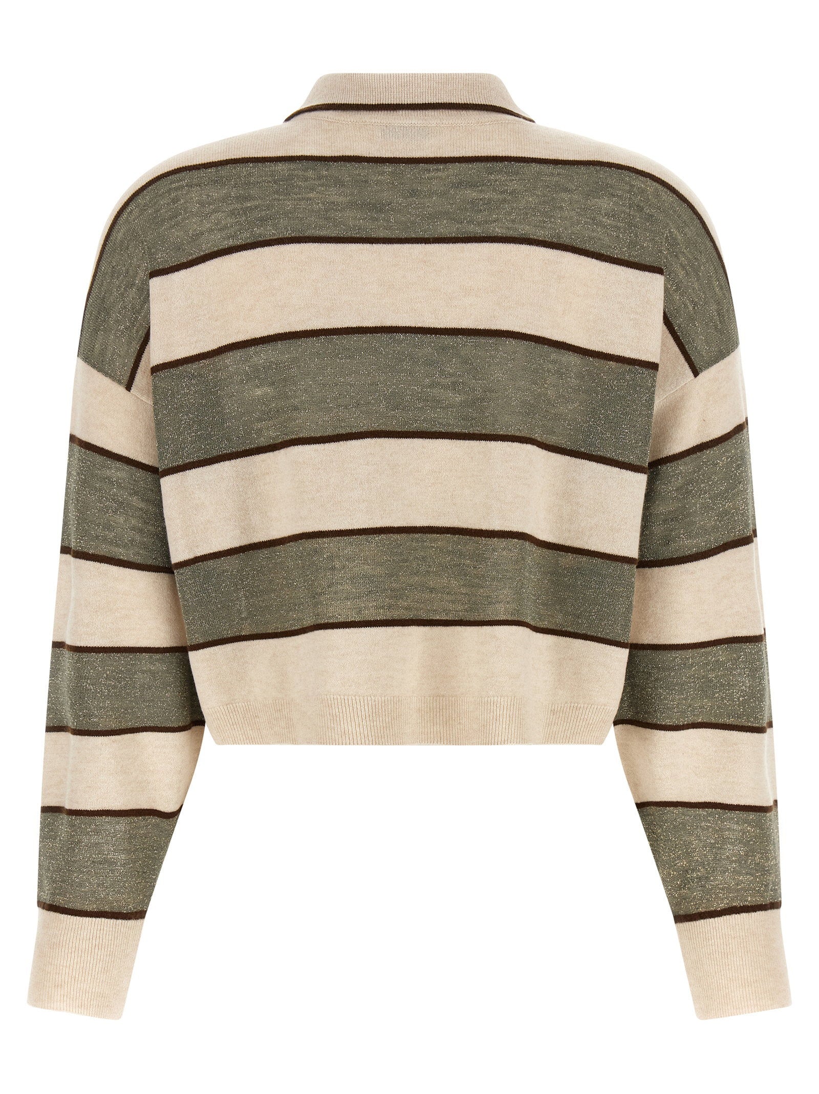 Brunello Cucinelli Sparkling Stripes Polo Shirt - view 2