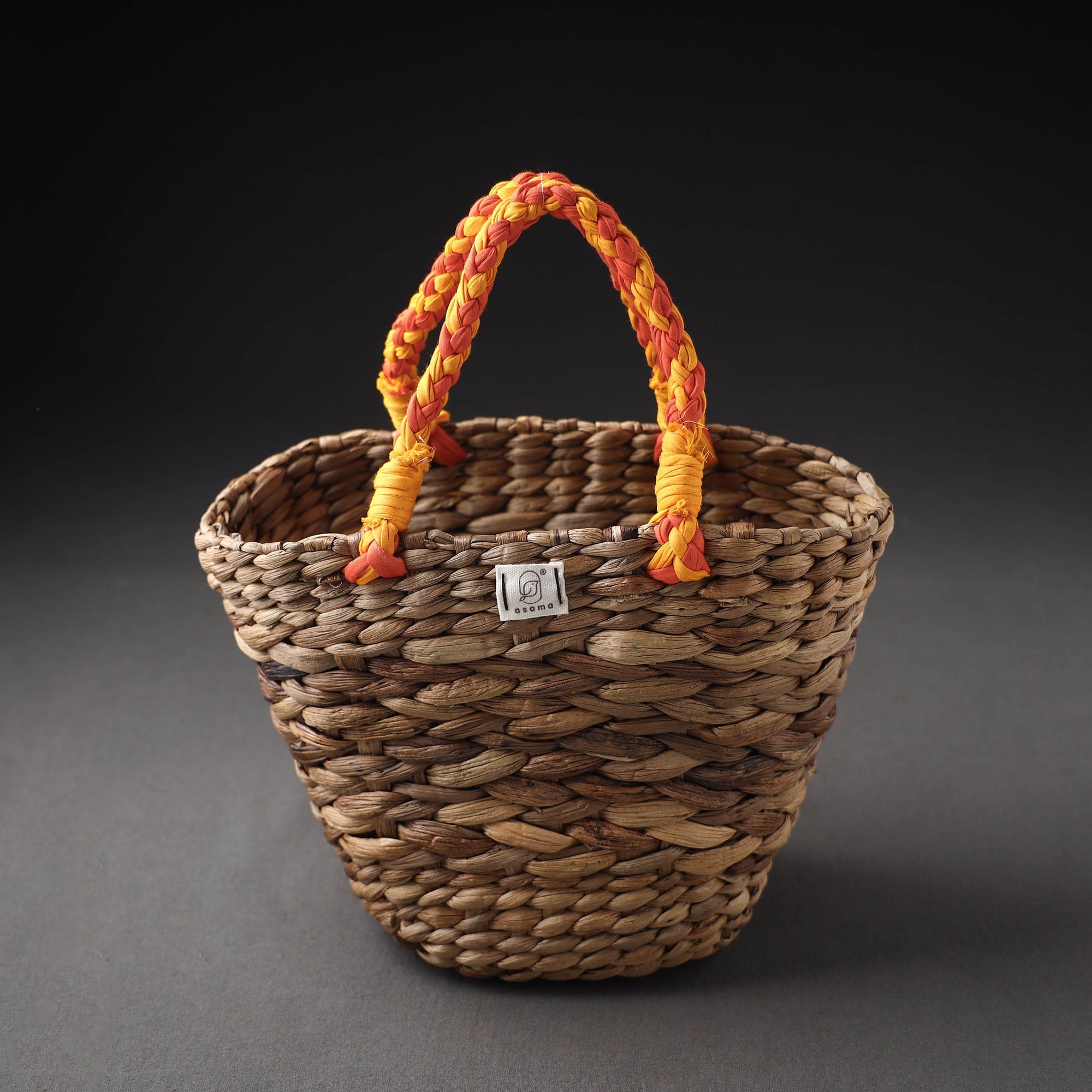 ASAMA Brown - Handcrafted Organic Water Hyacinth Magnificent Basket