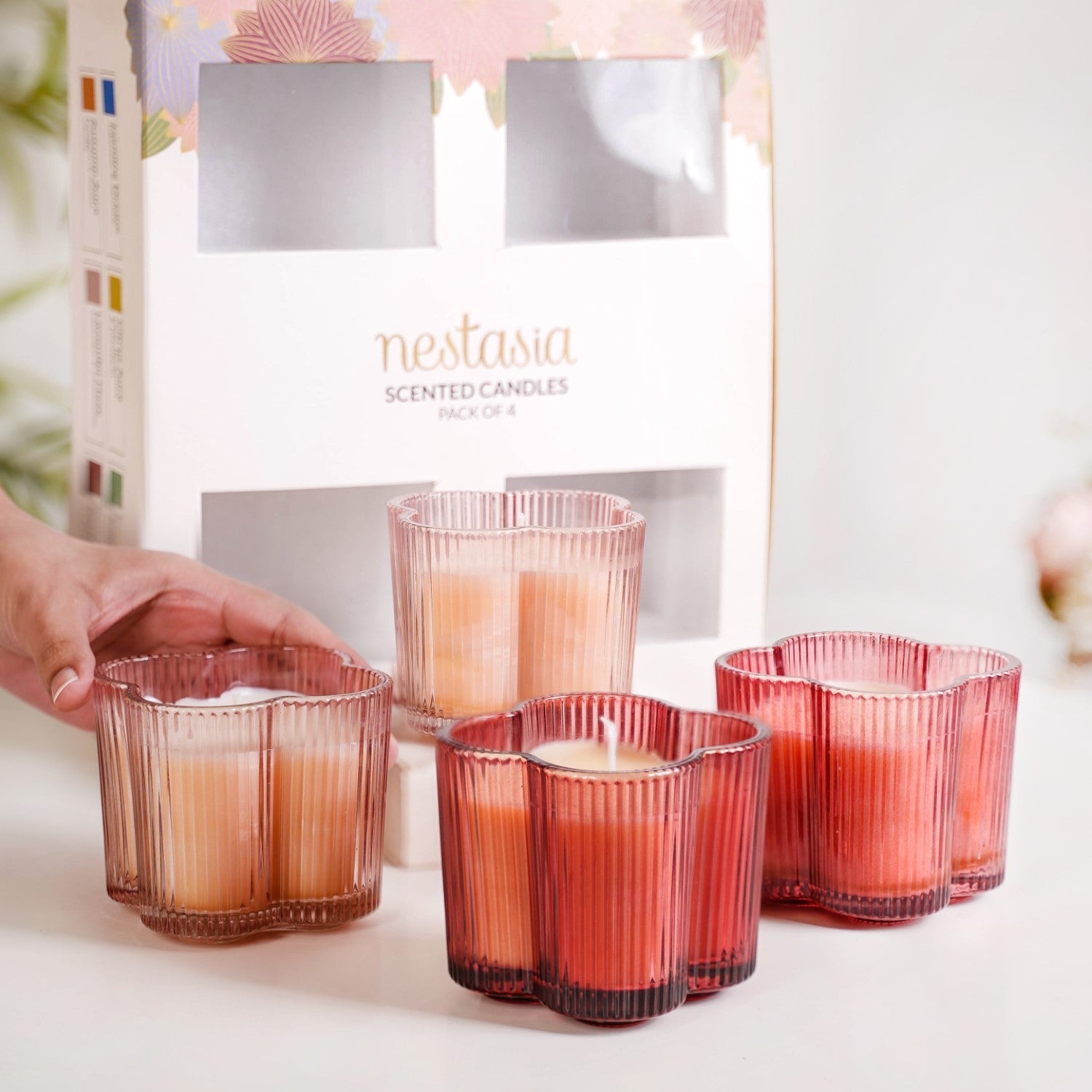 Nestasia Lavender Bubbly Scented Candle Gift Set Of 4 - view 2