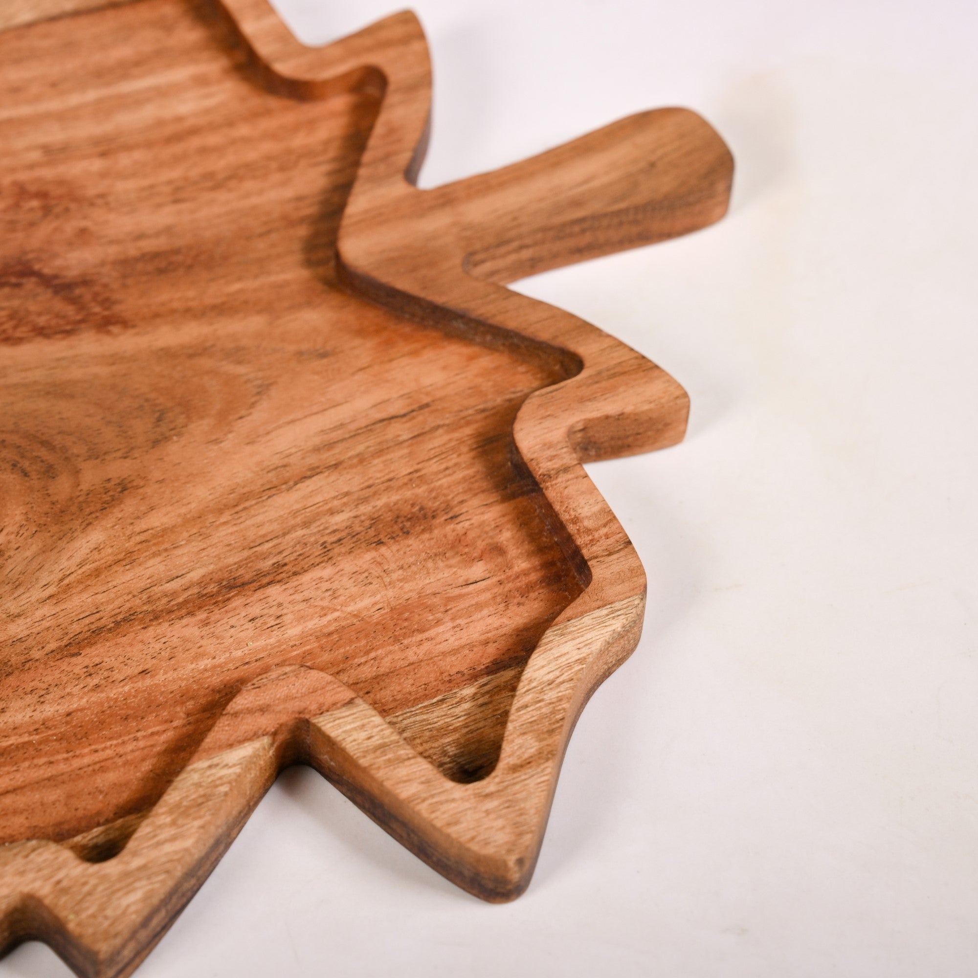 Nestasia Acacia Wood Maple Leaf Serving Platter - view 8