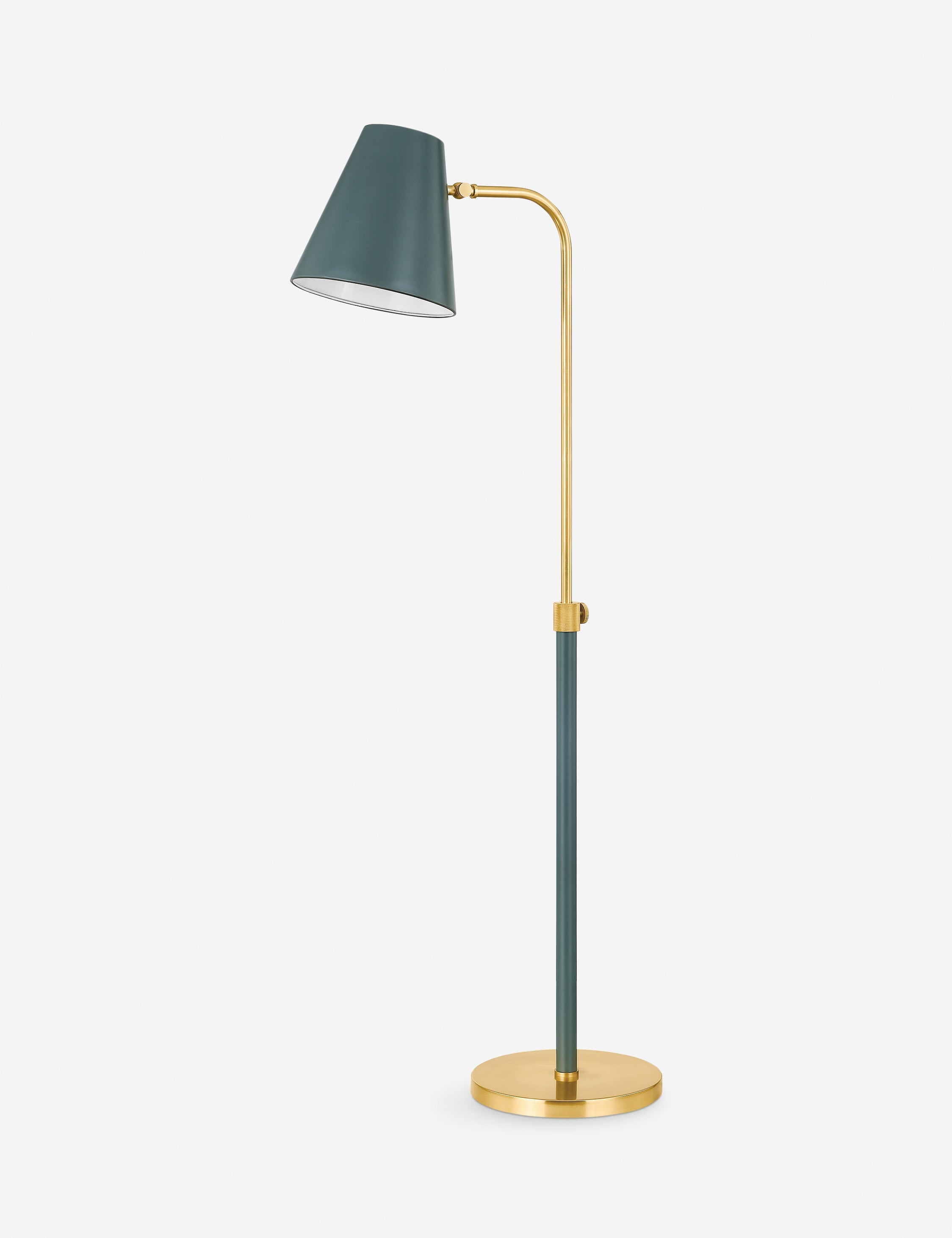 Lulu and Georgia Sero Floor Lamp – Green and Brass